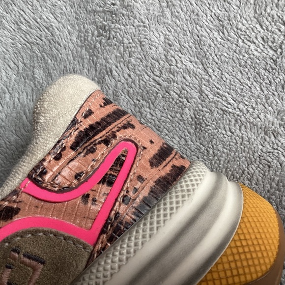 Gucci Ultrapace Sneakers Pink Multi Leather Metallic Reptile Snake Print Sz 36 - Picture 7 of 17